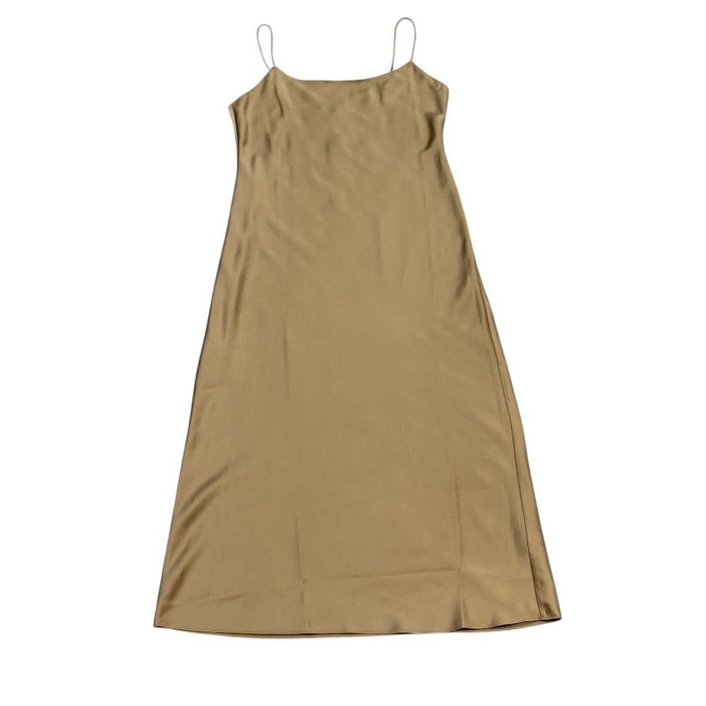 NWT Gwyneth Slip Dress in Luster Charmeuse Camel Color Size 2